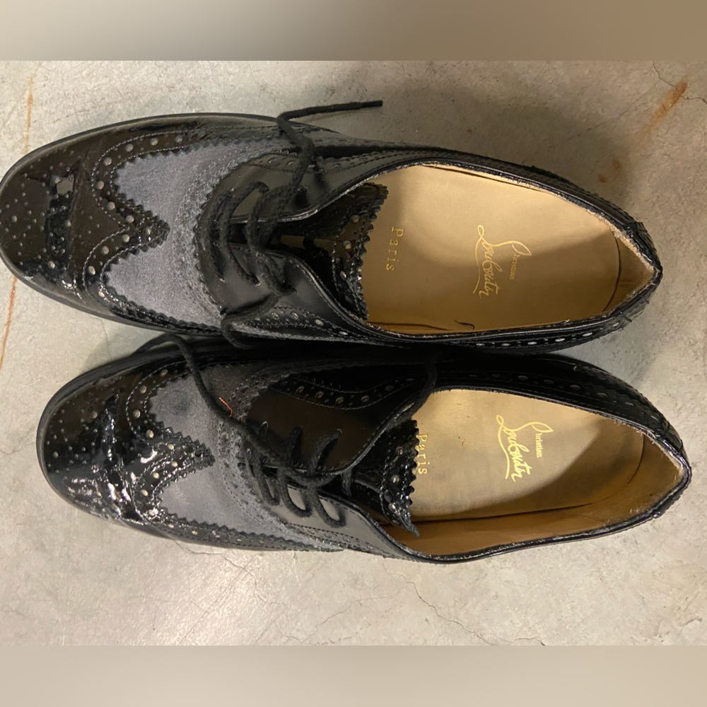 Christian Louboutin mens borogue shoes